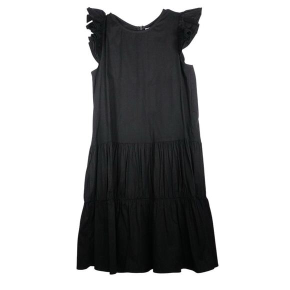 VGUC Pomander Place Corrine Black Flutter Sleeve Mini Dress A-Line XS 2567-36 - Picture 3 of 12